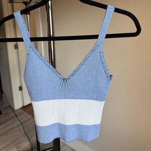 Boss Blue and White Striped Tank Top